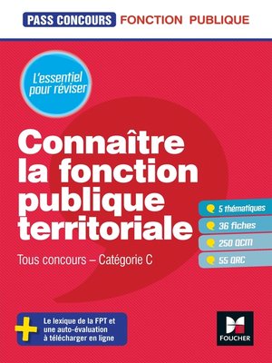 cover image of Pass'Concours--Connaître la Fonction publique territoriale--Cat. C--Entrainement et révision
